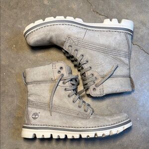 Timberland Men's Light Gray Leather Boots